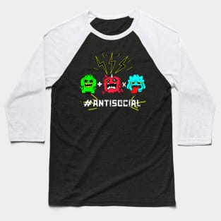 Antisocial. Trio of antisocial Monsters with metaphorical equation equals not socially adaptable. Baseball T-Shirt